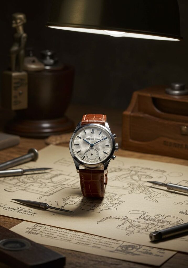 a watch on old paper watch is classic elegant 
